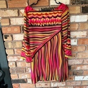 CK BRADLEY bright chiffon mini dress